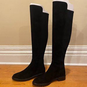 Stuart Weitzman Suede City Boot Black 7.5